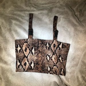 Snake Skin Pattern Crop Top